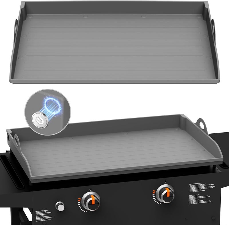 Protebox Magnetic Silicone Griddle Cover for Blackstone - 28 Inch Silicone Grill Mat Upgraded Heavy Duty Omnivore Griddle Top Cover for Blackstone Accessories, Protect Grill from Rust & Dirt (Gray 28 inch) - Image 1
